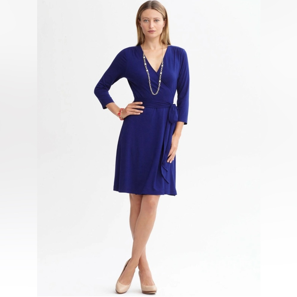 Banana Republic Long Sleeve Gemma Wrap Dress XXSP